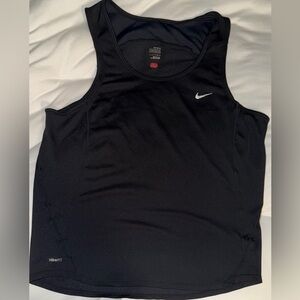 Nike Black Athletic Tank Top with White Swoosh